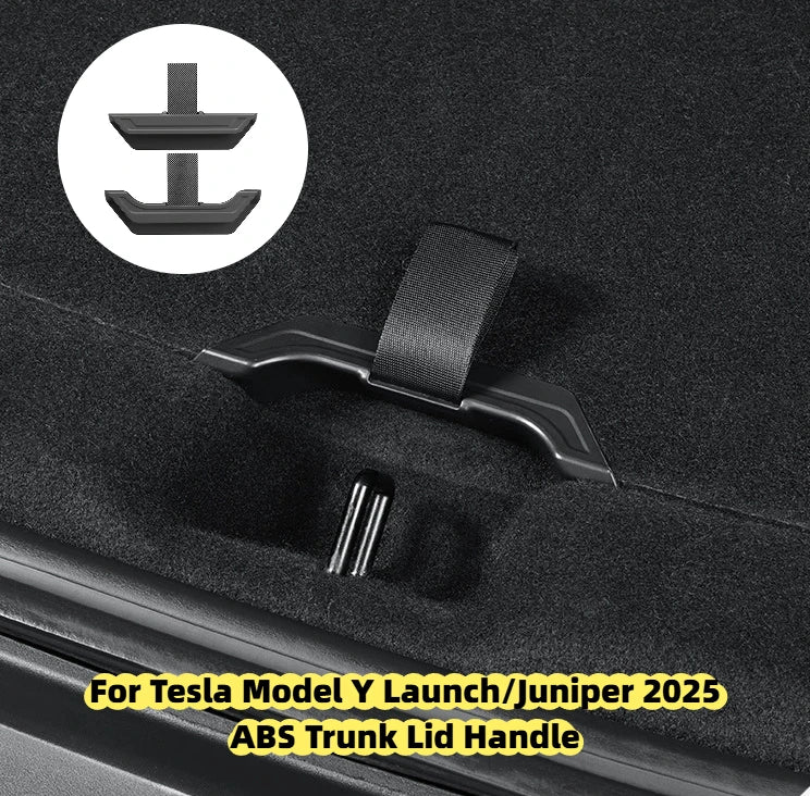 Tesla Model Y Launch/Juniper 2025 ABS Trunk Lid Handle Spare Box Cover Plate Handle Auxiliary Puller Car Accessories 2PCS