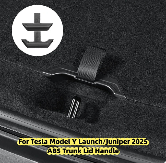 Tesla Model Y Launch/Juniper 2025 ABS Trunk Lid Handle Spare Box Cover Plate Handle Auxiliary Puller Car Accessories 2PCS Hover Image