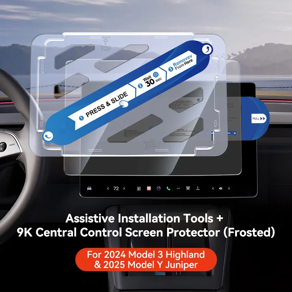 Universal Tesla Screen Protector for Model 3/Y (2024-2026) | All Generations Incl. Highland & Juniper