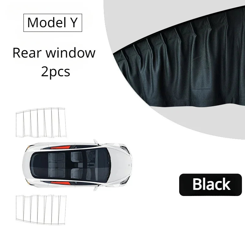 tesla model 3 highland 2024 Anti-uv Window Sunshade Side Window High-density Track Curtains for Camping Privacy Curtain
