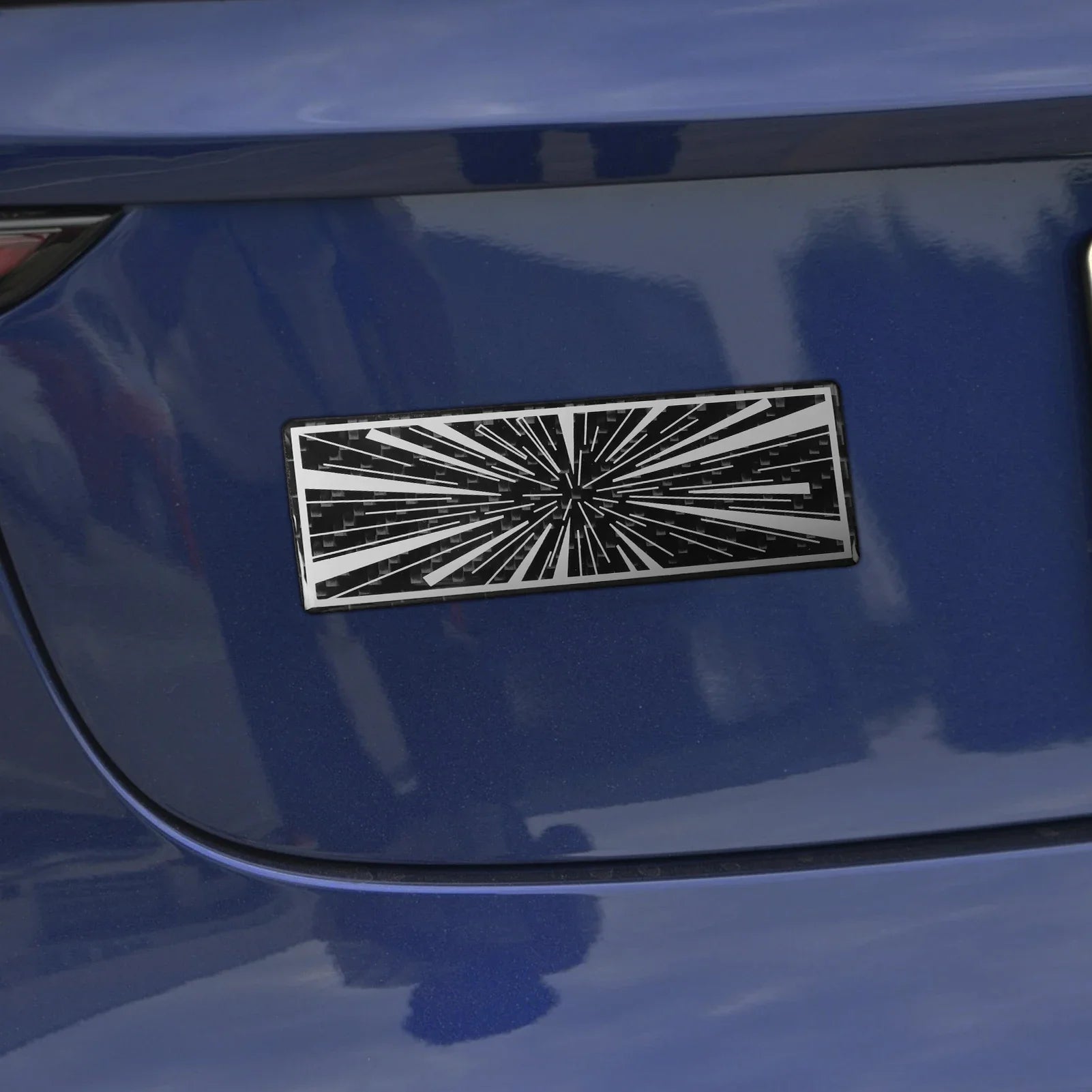 Vehicle Label Badge for Tesla Model 3/Y/S/X Juniper Tail Mark High Performance Creative Decor Real Carbon Epoxy Resin Sticker