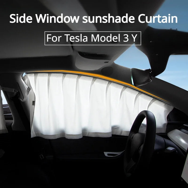 tesla model 3 highland 2024 Anti-uv Window Sunshade Side Window High-density Track Curtains for Camping Privacy Curtain