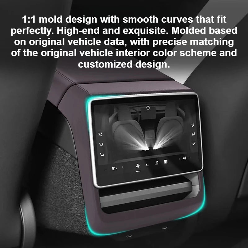 Tesla Model 3 Model Y Juniper 2025 Up Rear Screen Frame Armrest Box Cover Pad Ventilation Mask Protector Cover Accessories