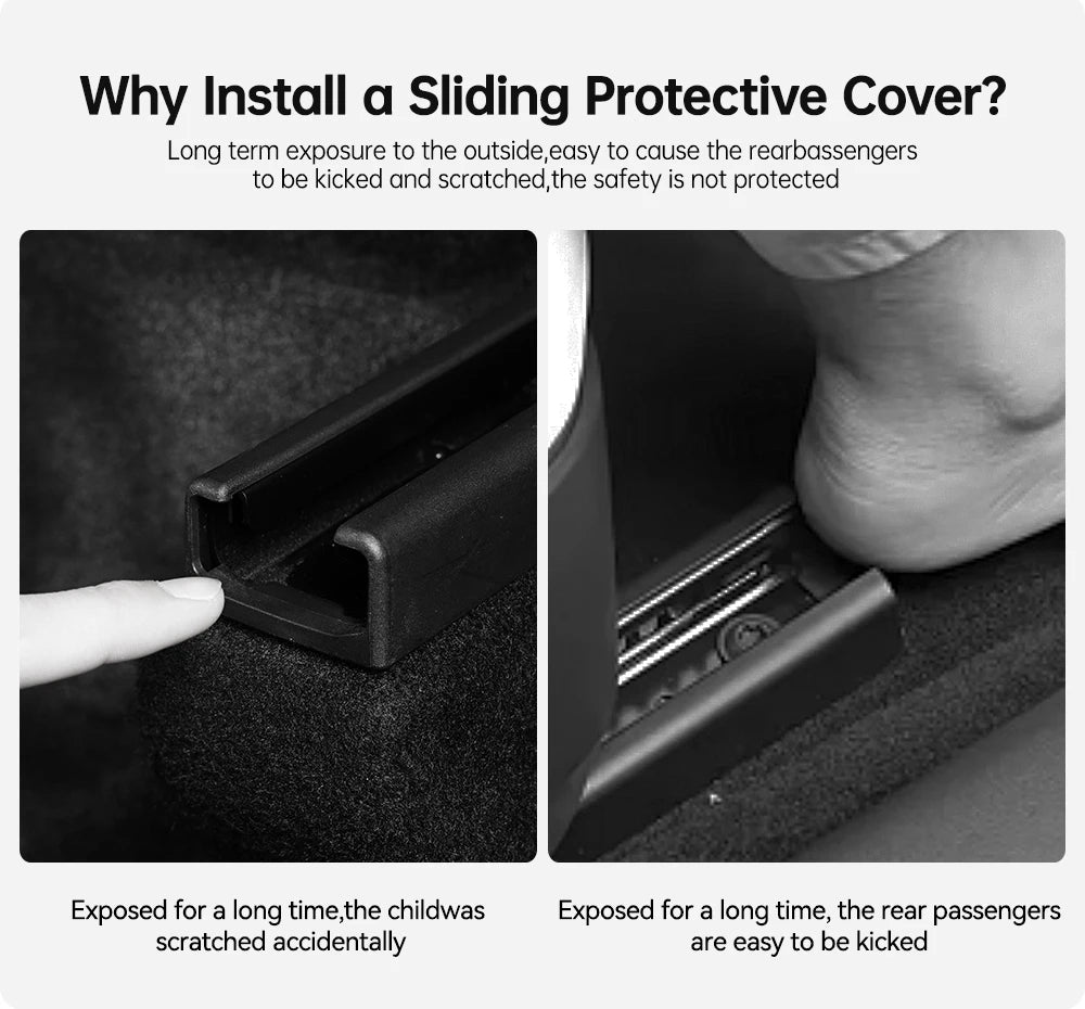 Tesla Model 3/Y Seat Rail Cover Protectors (4 or 8 Pack) - 2021-2026