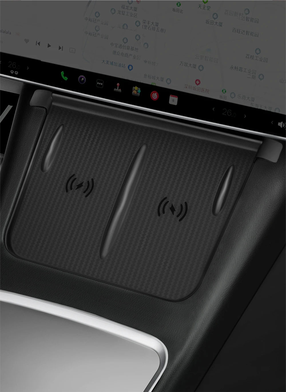 Tesla Model 3/Y (2021-2026) Silicone Wireless Charging Pad