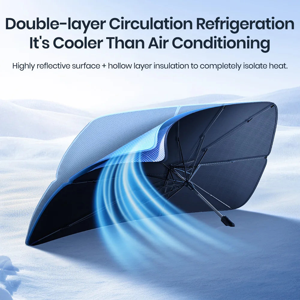 Tesla Model 3 Y Windshield Sunshade 360° Rotatable UV Ray Protector