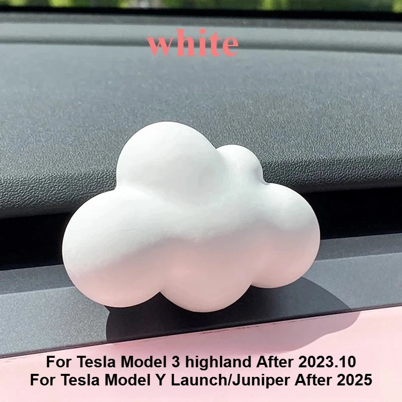 New Tesla Model 3 Highland 2024 2025 Car Aromatherapy Clip Vent Diffuser Cloud Shape Car Vent Freshener Clip Air Conditioner