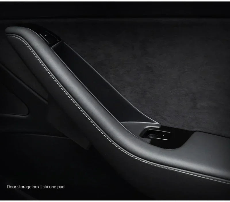 Door Handle Side Storage for Tesla Model 3 Y 2019-2023 Auto Armrest Box Tray Organizer Container Hidden Holder Car Accessories