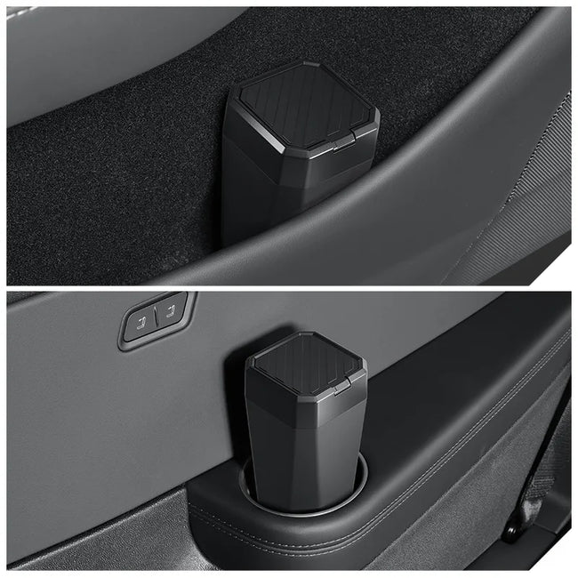 Center Storage Box Organizer Case for Tesla Model 3/Y/X/S Juniper Series Side Door Trash Can Garbage Can Trash Bin with Cover Main Image