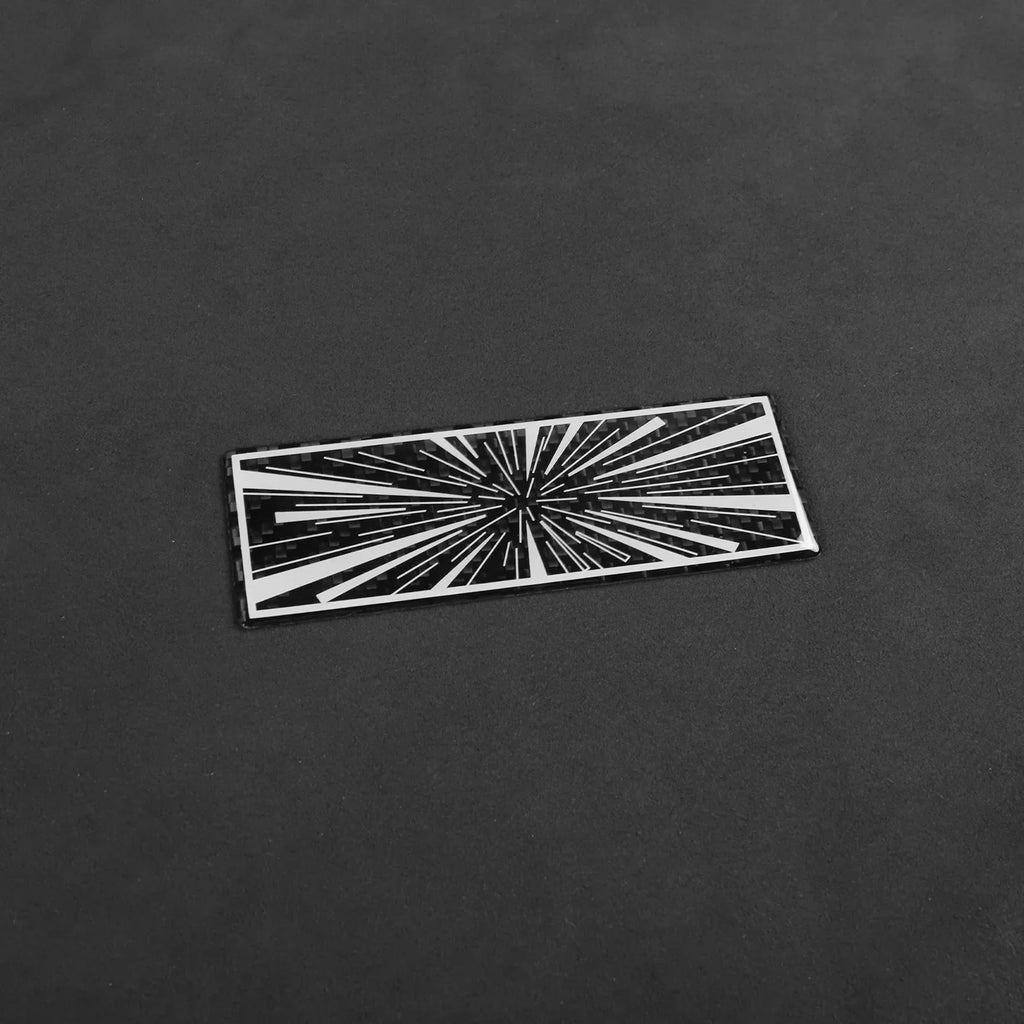 Vehicle Label Badge for Tesla Model 3/Y/S/X Juniper Tail Mark High Performance Creative Decor Real Carbon Epoxy Resin Sticker