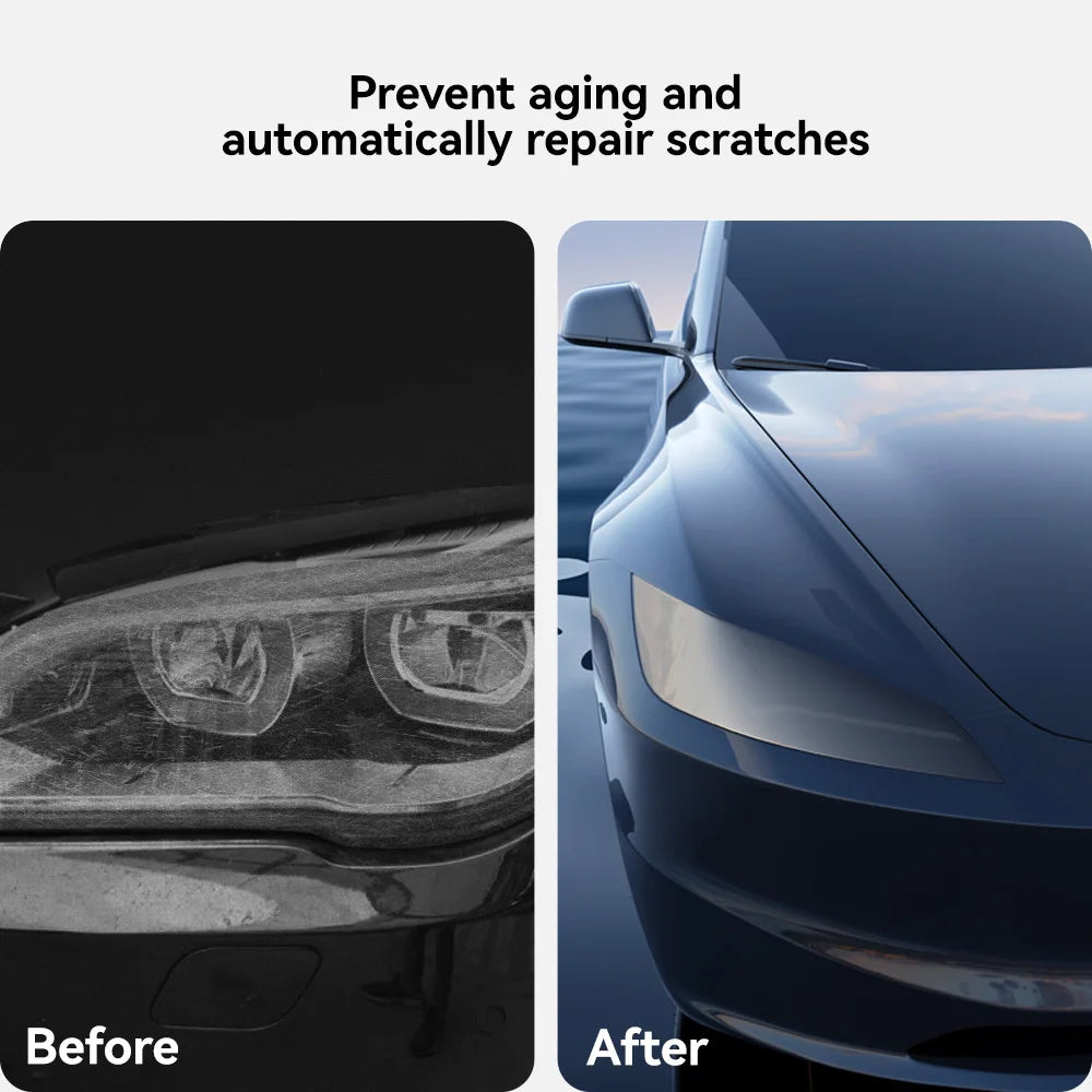 Tesla Model 3 Highland Smoked TPU Headlight Protection Film (2024+)