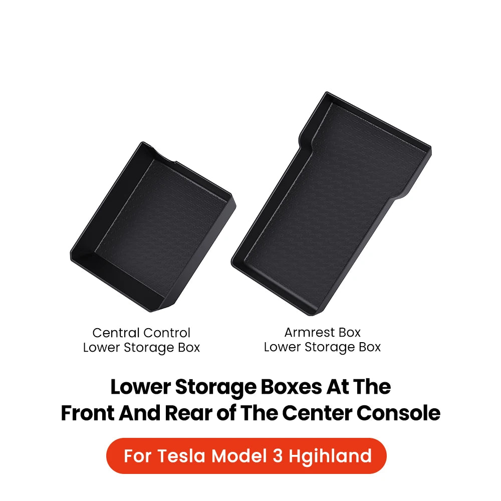Tesla Model 3 Y Highland Center Console Under Storage Organizer Box