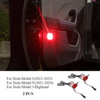 Tesla Model 3/Y/3 Highland Car Door Warning Light Auto Opening Door Anti-collision Sensor Strobe Flashing Alarm Signal Light