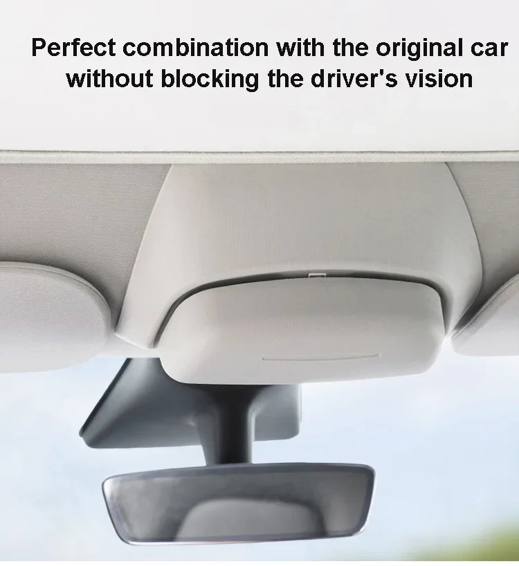 Car Glasses Case for Tesla Model Y Model 3 Highland 2017-2024+ Car Roof Sunglasses Storage Box Clip Roof Interior Accessories