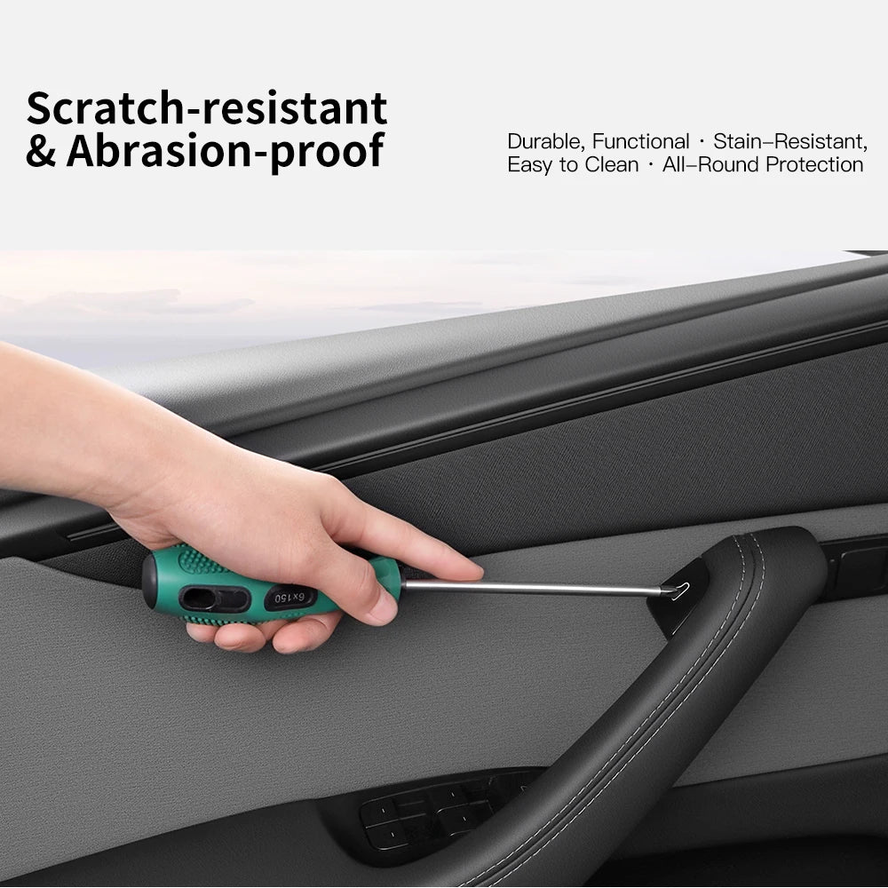 Tesarca Suede Door Button Cover for Tesla Model 3 Y Highland Juniper