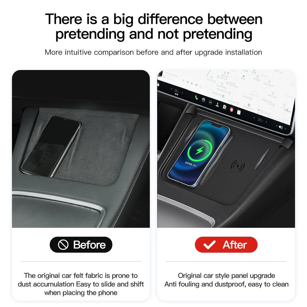 Tesla Model 3/Y (2021-2026) Silicone Wireless Charging Pad