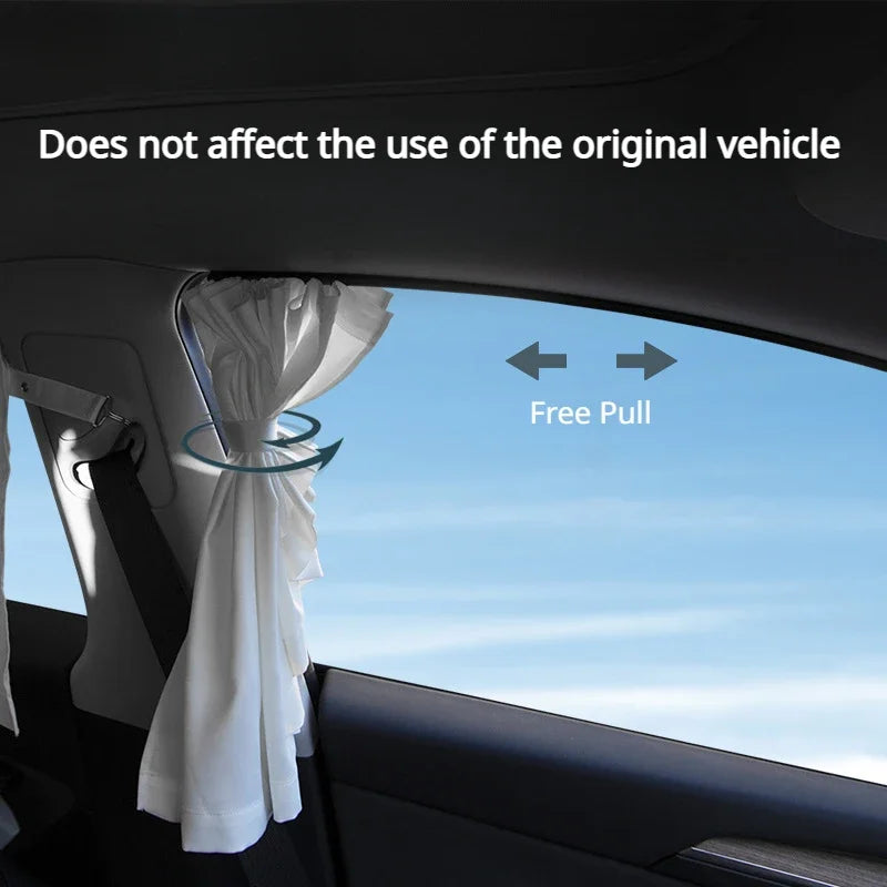 tesla model 3 highland 2024 Anti-uv Window Sunshade Side Window High-density Track Curtains for Camping Privacy Curtain