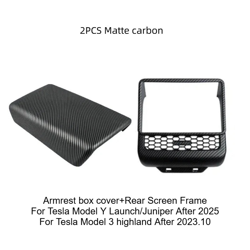Tesla Model 3 Model Y Juniper 2025+ Armrest Console Cover Rear Air Vent Mask Holder Rear Protection Kick Panel Interior Trim