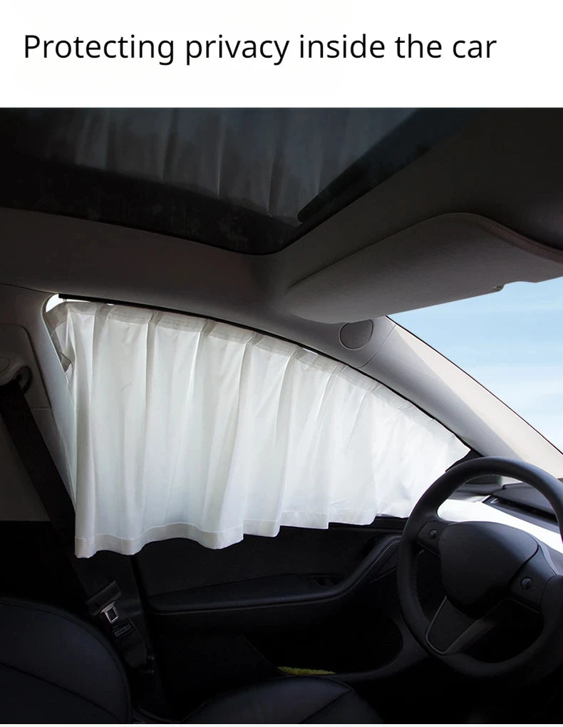 tesla model 3 highland 2024 Anti-uv Window Sunshade Side Window High-density Track Curtains for Camping Privacy Curtain