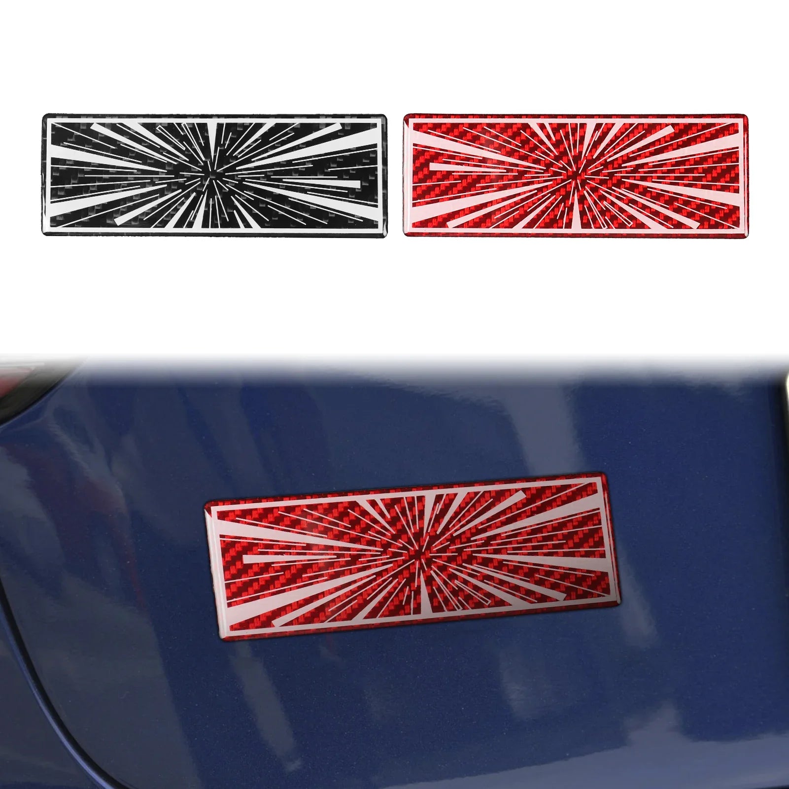 Vehicle Label Badge for Tesla Model 3/Y/S/X Juniper Tail Mark High Performance Creative Decor Real Carbon Epoxy Resin Sticker
