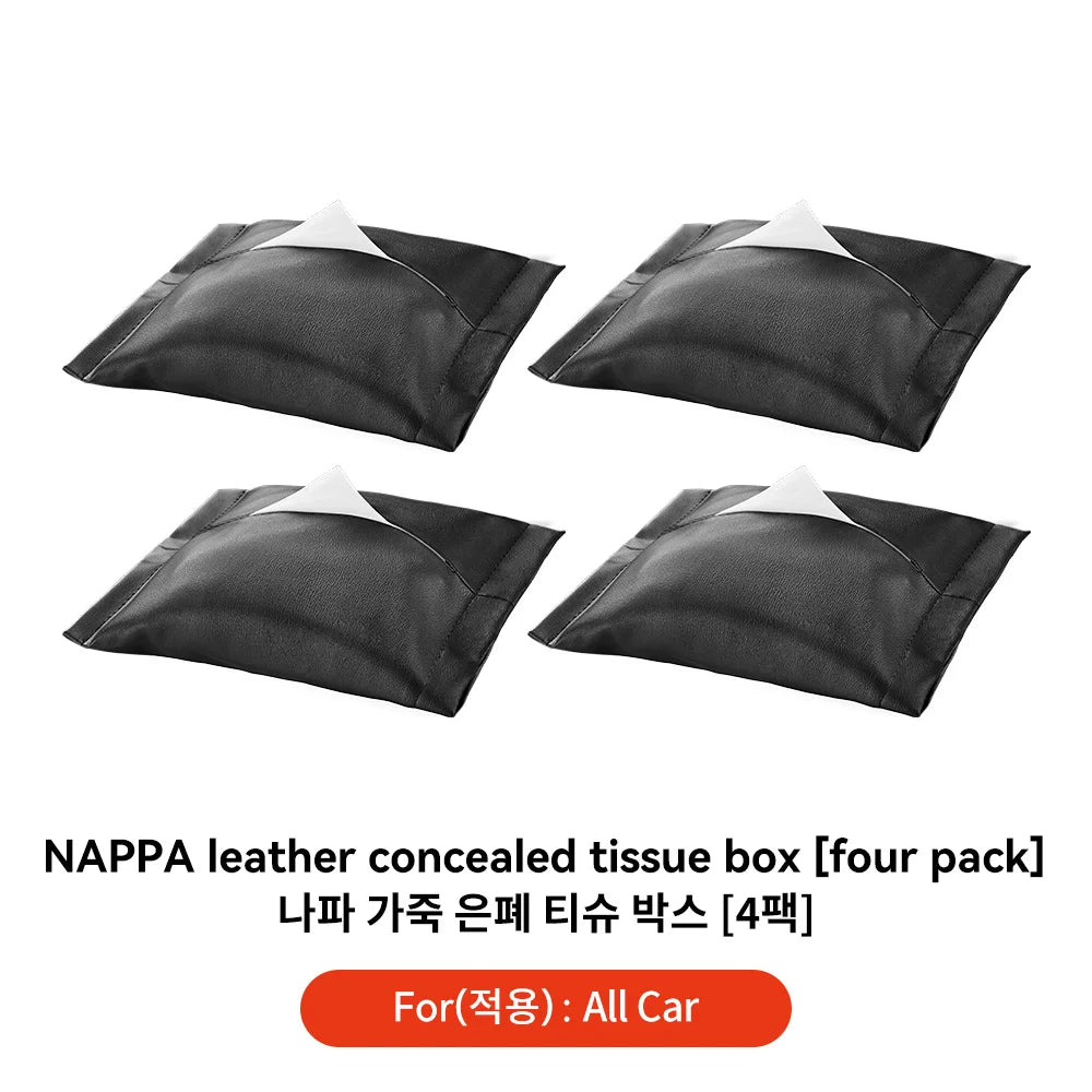 Tesla Model 3 Y Hanging Leather Tissue Box Armrest Holder Bag