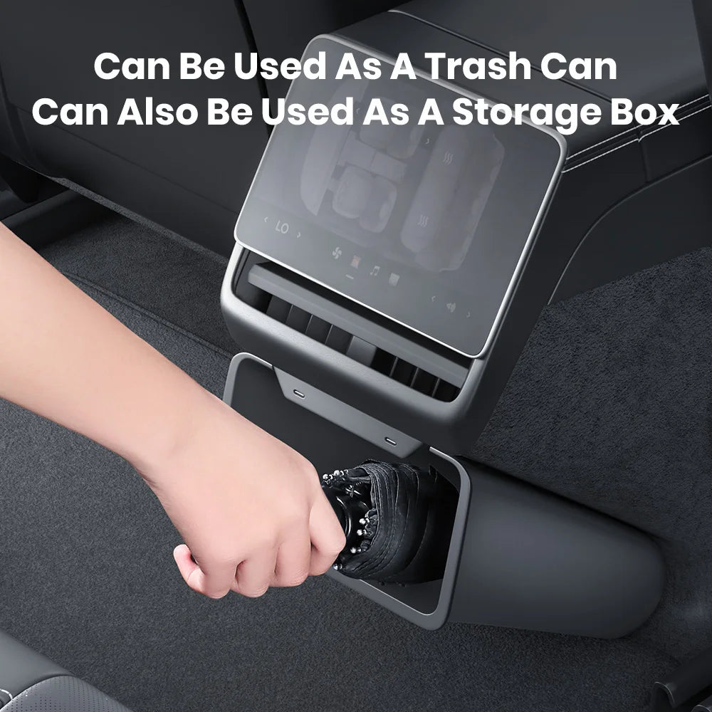 Tesla Model 3 Y Highland Rear Seat Trash Can Magnetic Storage Box Bin