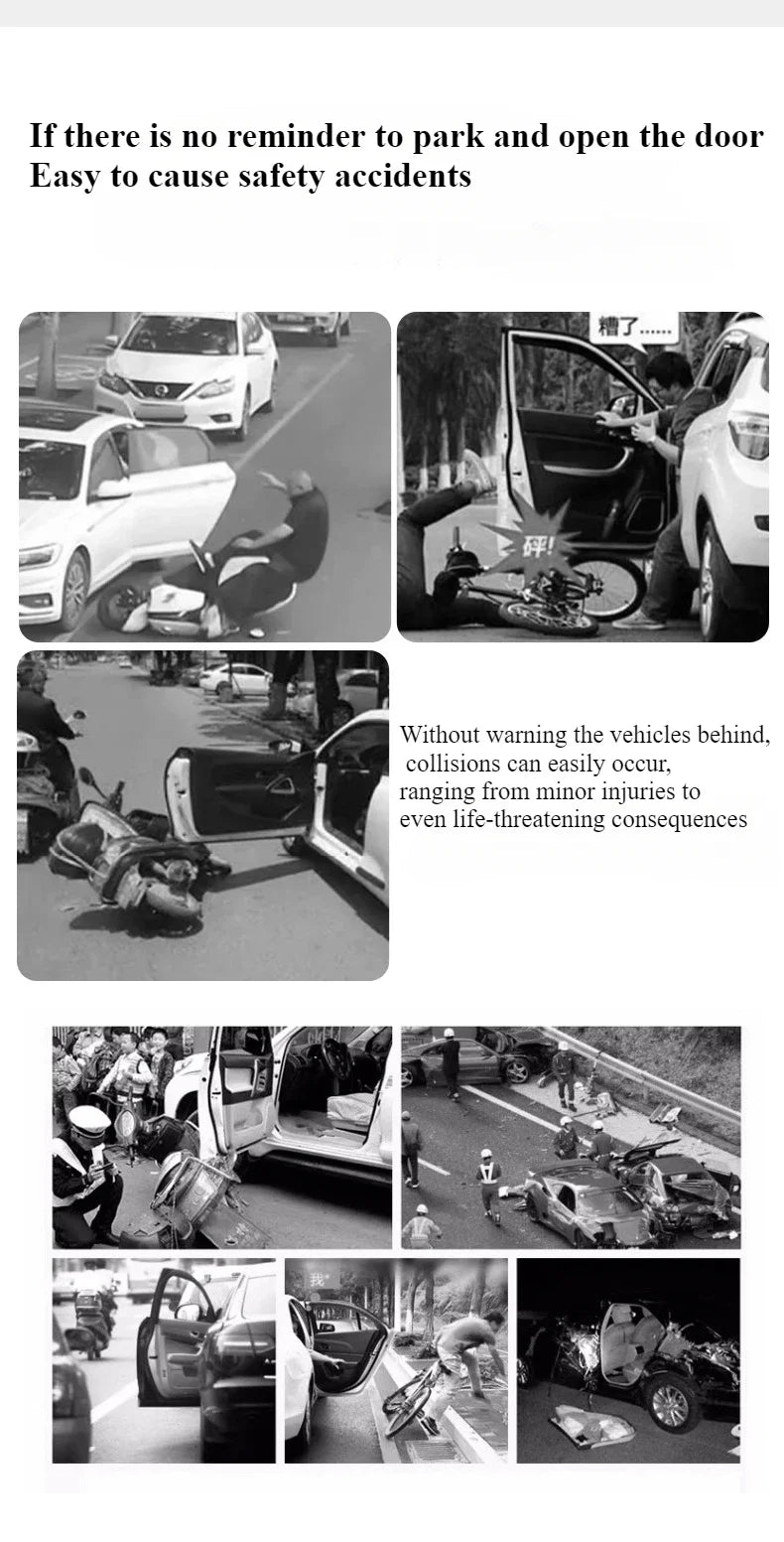 Tesla Model 3/Y/3 Highland Car Door Warning Light Auto Opening Door Anti-collision Sensor Strobe Flashing Alarm Signal Light