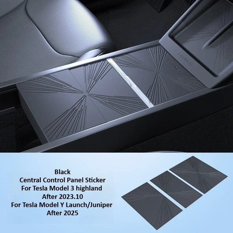 Tesla Model Y Juniper/Model 3 2025 Panel Sticker Central Control Water Cup Holder Protective Film Anti-slip Pads Interior