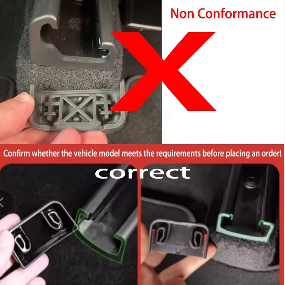Tesla Model 3/Y Seat Rail Cover Protectors (4 or 8 Pack) - 2021-2026