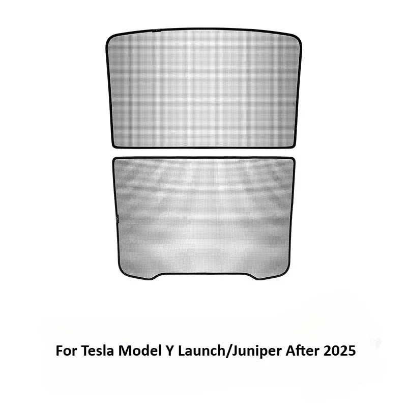 Tesla Model Y Launch/Juniper 2025 Ice Crystal Sunroof Sunshade Upgrade Interior Accessories Roof Sun Visor Sunshade Curtain