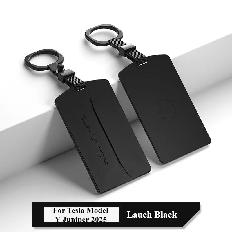 Tesla Model Y Launch/Juniper 2025 Car Key Card Protector Cover White Silicone Key Case Interior Accessory Key Card Holder