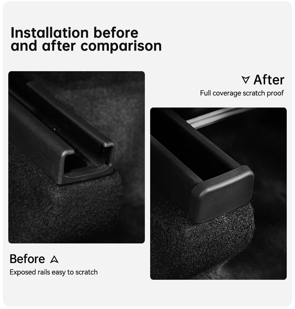 Tesla Model 3/Y Seat Rail Cover Protectors (4 or 8 Pack) - 2021-2026