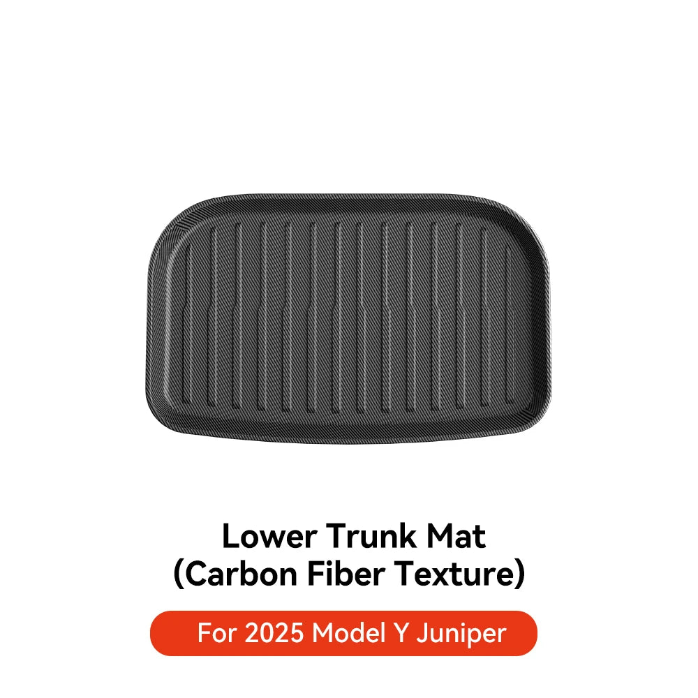 Tesla Model Y Juniper 2026 Carbon Fiber TPE Floor Mats & Trunk Liners