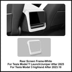 Tesla Model 3 Model Y Juniper 2025 Up Rear Screen Frame Armrest Box Cover Pad Ventilation Mask Protector Cover Accessories