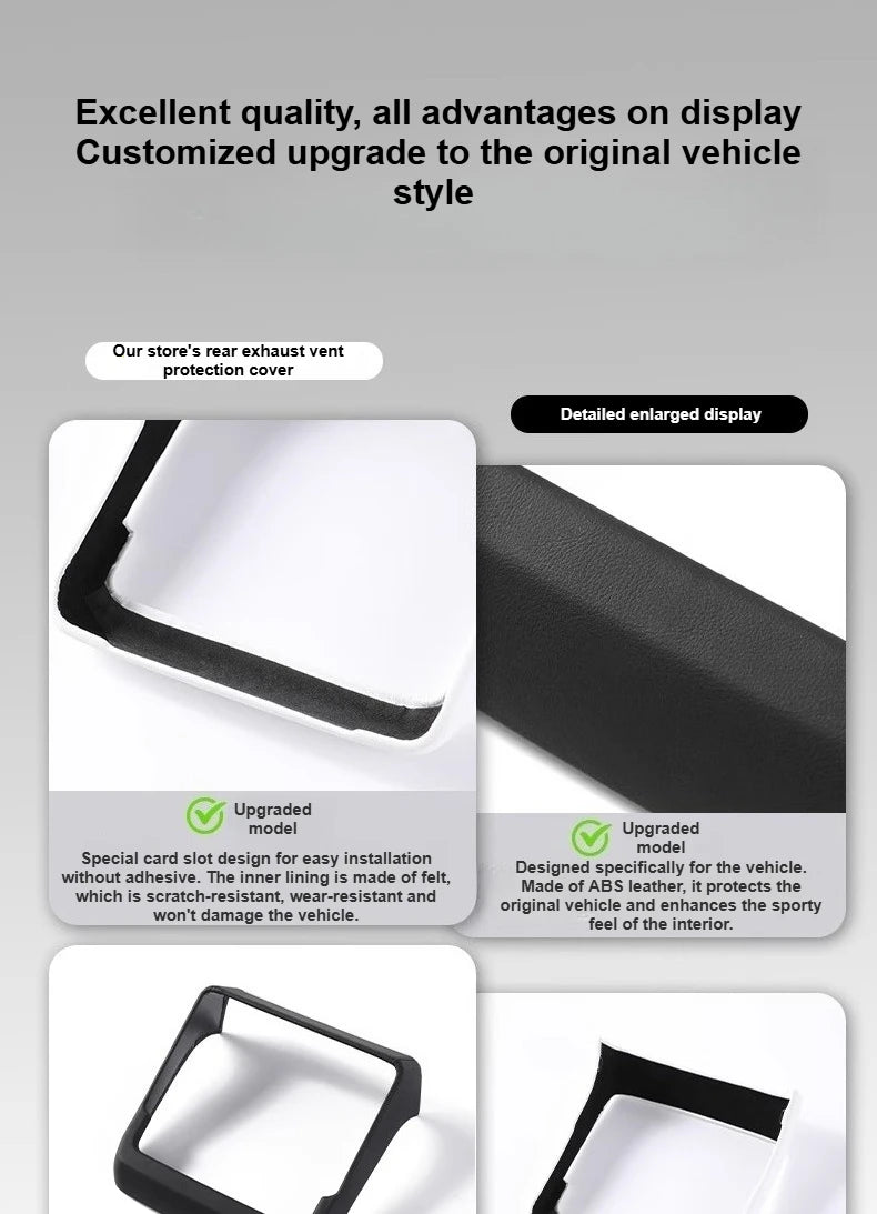 Tesla Model 3 Model Y Juniper 2025 Up Rear Screen Frame Armrest Box Cover Pad Ventilation Mask Protector Cover Accessories