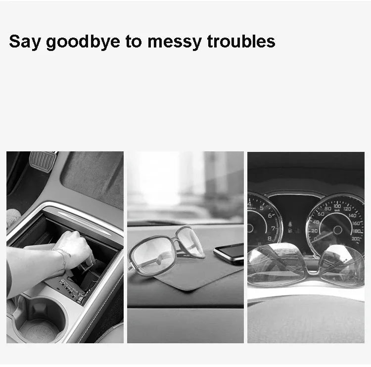 Car Glasses Case for Tesla Model Y Model 3 Highland 2017-2024+ Car Roof Sunglasses Storage Box Clip Roof Interior Accessories