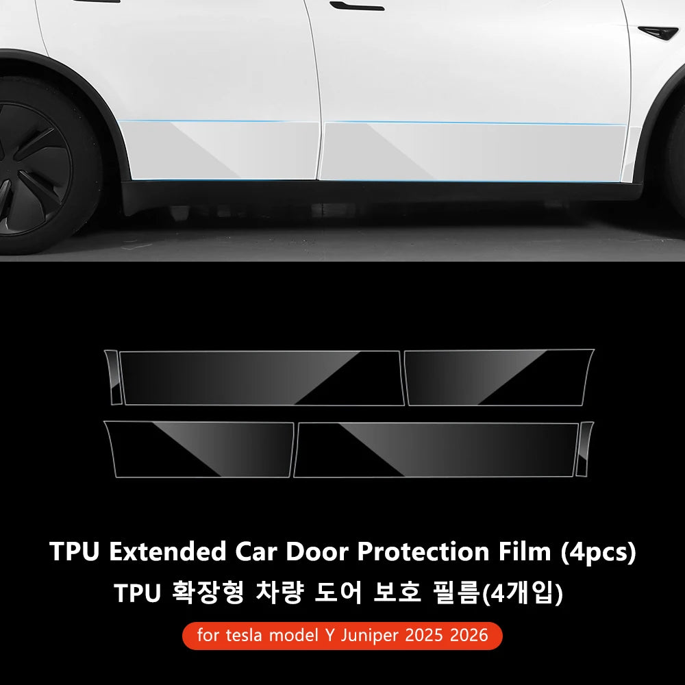 Tesla Model Y Juniper 2026 Door Edge Protection Film TPU Transparent