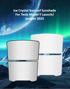Tesla Model Y Launch/Juniper 2025 Ice Crystal Sunroof Sunshade Upgrade Interior Accessories Roof Sun Visor Sunshade Curtain