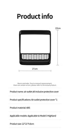 Tesla Model 3 Highland Rear Air Vent Protective Cover Anti-Blocking Grille