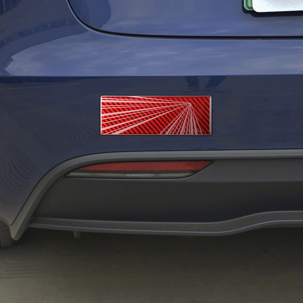 Vehicle Label Badge for Tesla Model 3/Y/S/X Juniper Tail Mark High Performance Creative Decor Real Carbon Epoxy Resin Sticker
