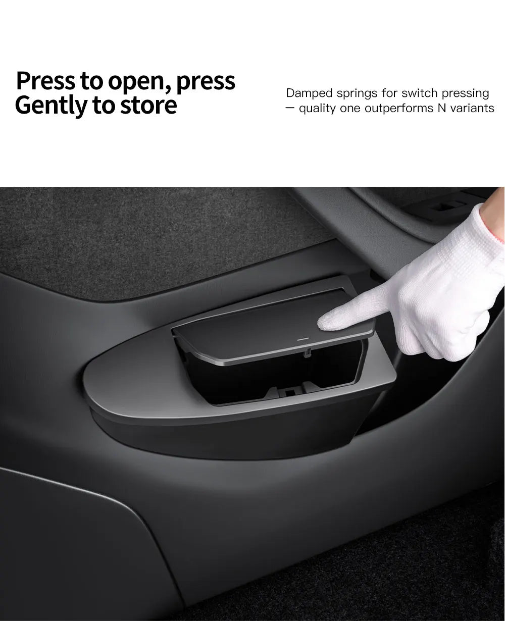 Front Door Storage Trash Can for Tesla Model Y Juniper 2025 Car Door Storage Box Multi Functional Storage Box Car Accessories