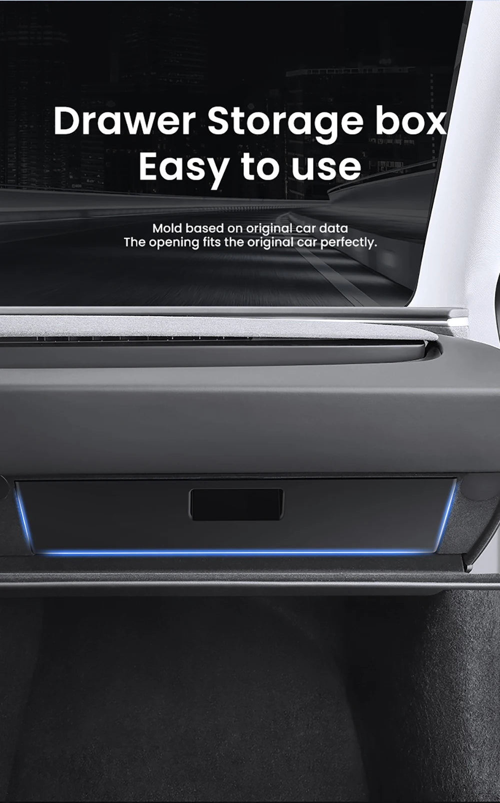 Tesla Model 3 Highland Model Y Juniper Glove Box Organizer Drawer