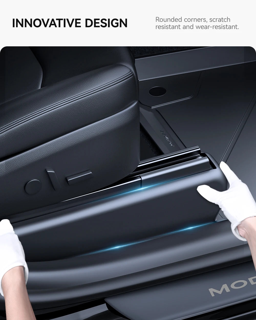 Tesla Model Y Under Seat Corner Guard Rail Protectors (2021-2026)