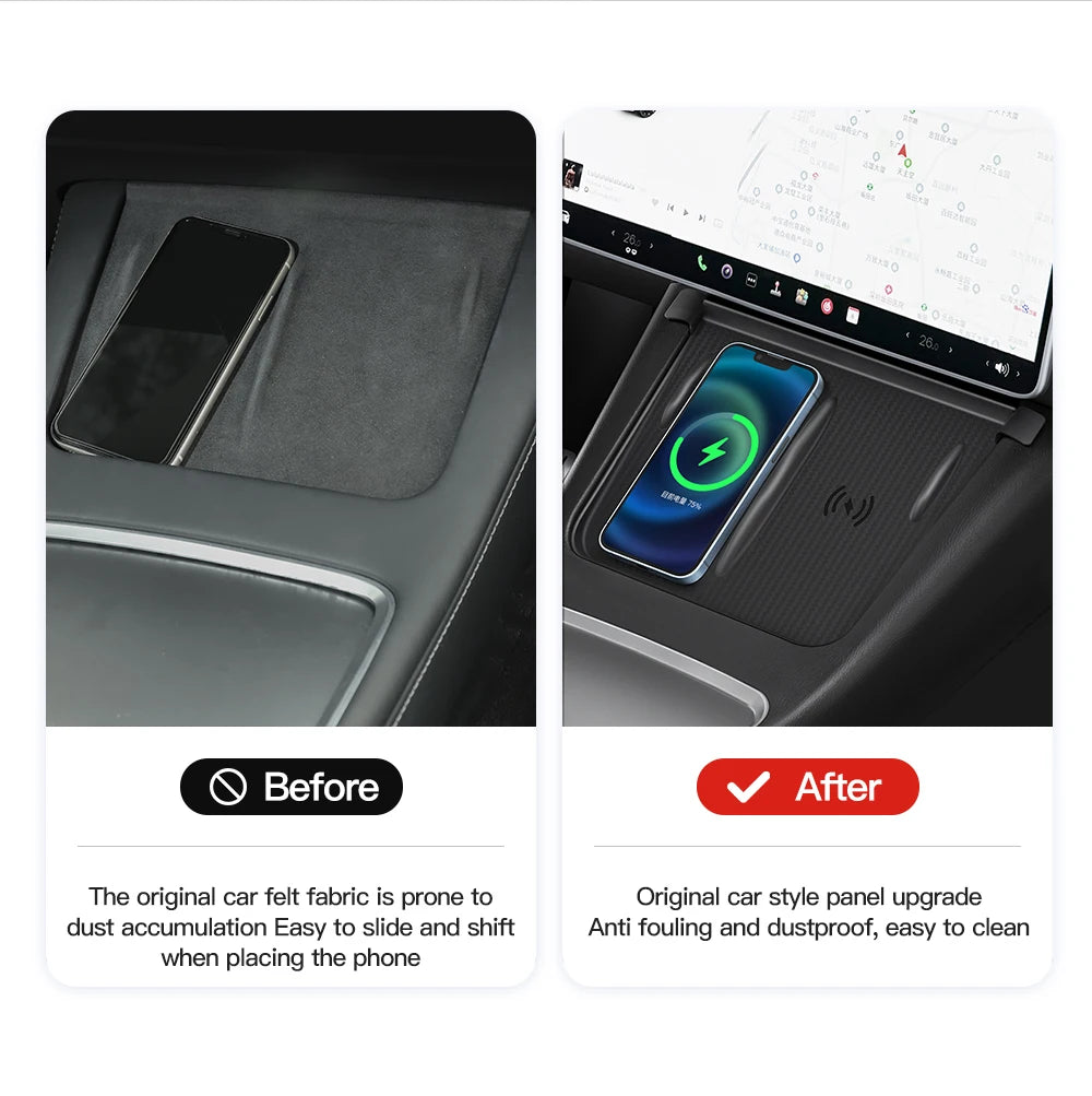 Tesla Model 3/Y (2021-2026) Silicone Wireless Charging Pad