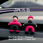 Lovely People Shaped Clips for Tesla Model3/Y Women's Air Outlet Perfume Clip Auto Air Freshener Clip Scent Aroma Accessories