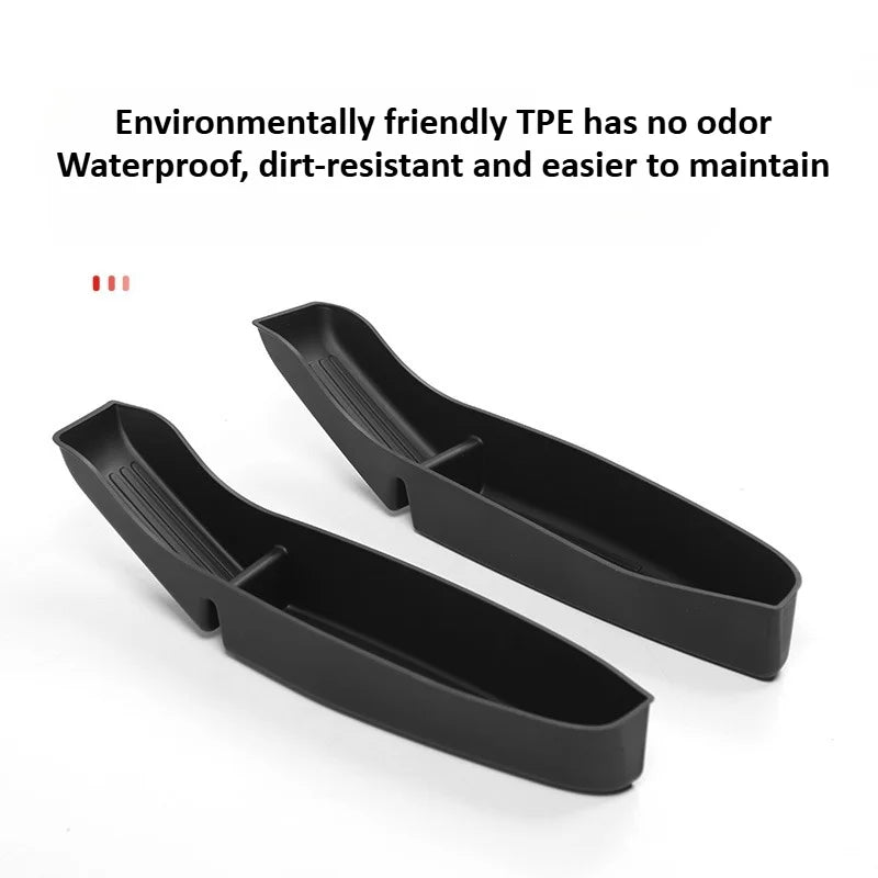 4Pcs Door Tray Organizer for Tesla Model Y Juniper Model 3 2017-2025+ Accessories Door Slot Tray Organizer Door Side Storage Box
