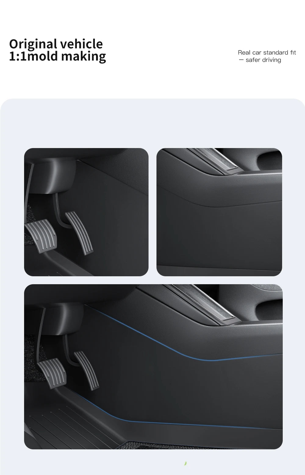 Tesla Model 3/Y TPE Center Console Side Anti-Kick Pads (2021-2026)