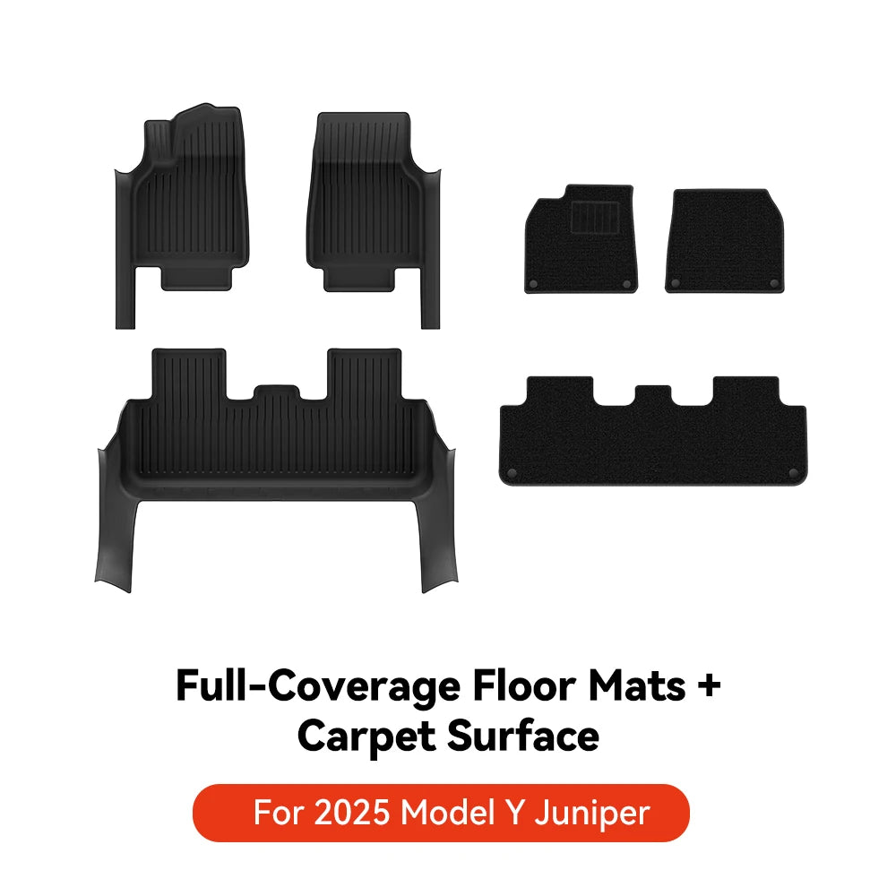 Tesla Model Y Juniper 2026 TPE Floor Mats with Door Sill Protection