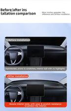 Tesla Model 3 Highland Model Y Dashboard Trim Carbon Fiber Cover Strip