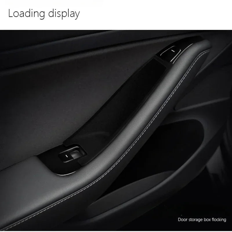 Door Handle Side Storage for Tesla Model 3 Y 2019-2023 Auto Armrest Box Tray Organizer Container Hidden Holder Car Accessories